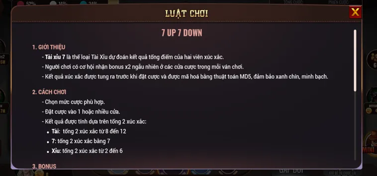 7 Up Down Tại BomWin Siêu Phẩm Cá Cược Nhanh Với Tỷ Lệ Thưởng Cực Khủng