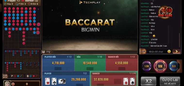 Baccarat BigWin Tại BomWin Đỉnh Cao Đấu Trí Với Những Ván Cược Hồi Hộp