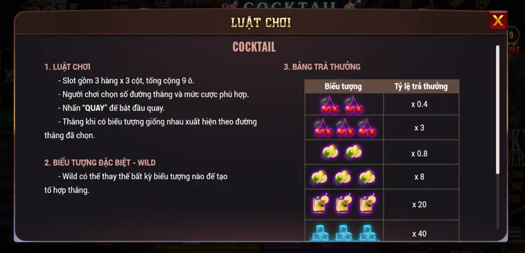 Slot Game Cocktail Tại BomWin Bữa Tiệc Âm Thanh Và Màu Sắc Đỉnh Cao
