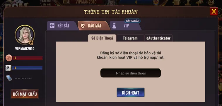 Kích Hoạt Tài Khoản Để Bảo Mật Tài Khoản Của Bạn Tại BomWin