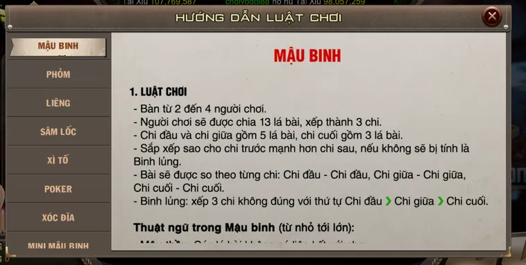 Mậu Binh Tại BomWin Đỉnh Cao Trò Chơi Bài Đấu Trí Với Những Ván Cược Hồi Hộp
