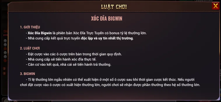 Xóc Đĩa BigWin Tại BomWin Đỉnh Cao Giải Trí Với Những Trải Nghiệm Chân Thực Đẳng Cấp